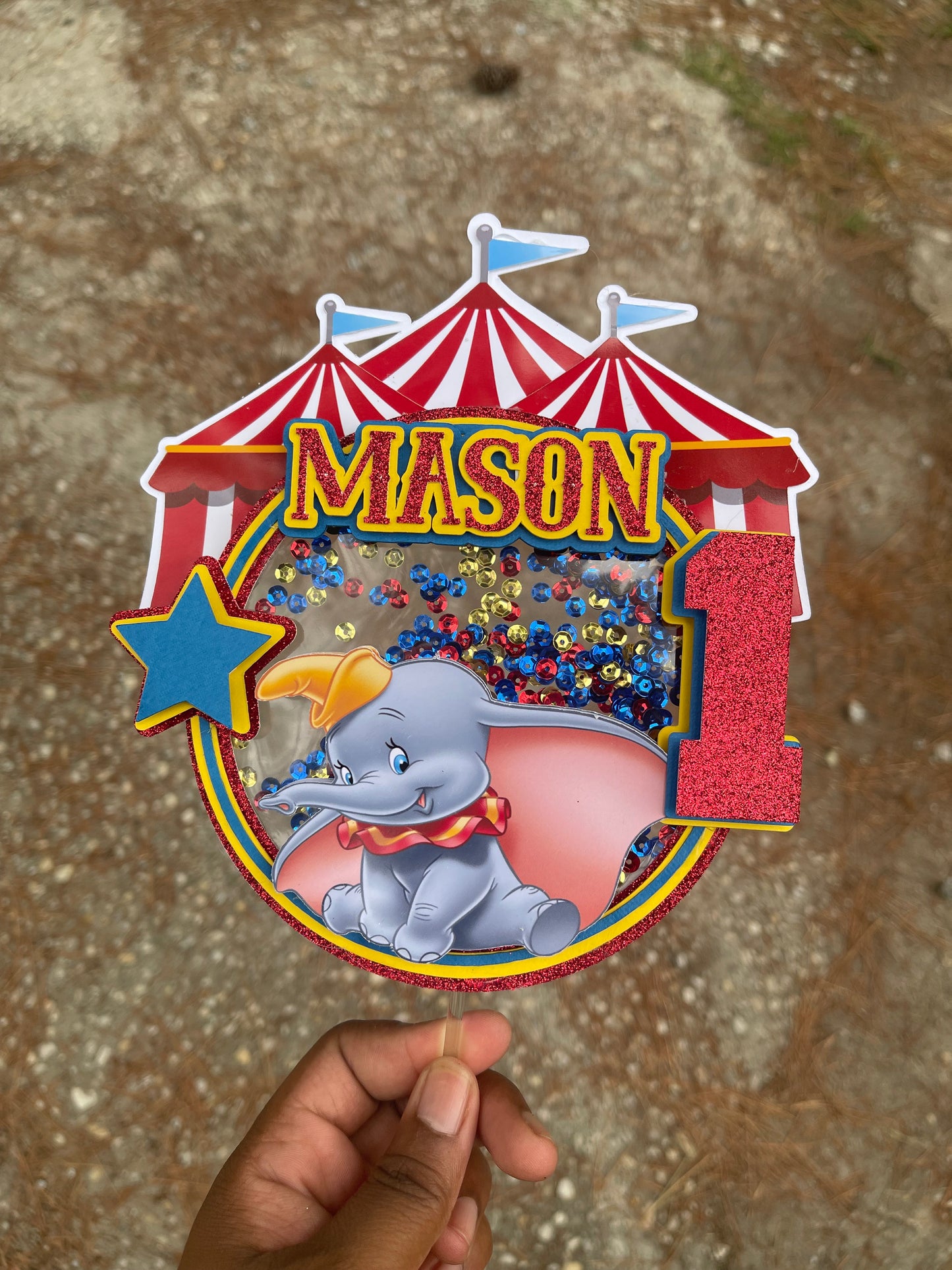 Dumbo Shaker Cake Topper