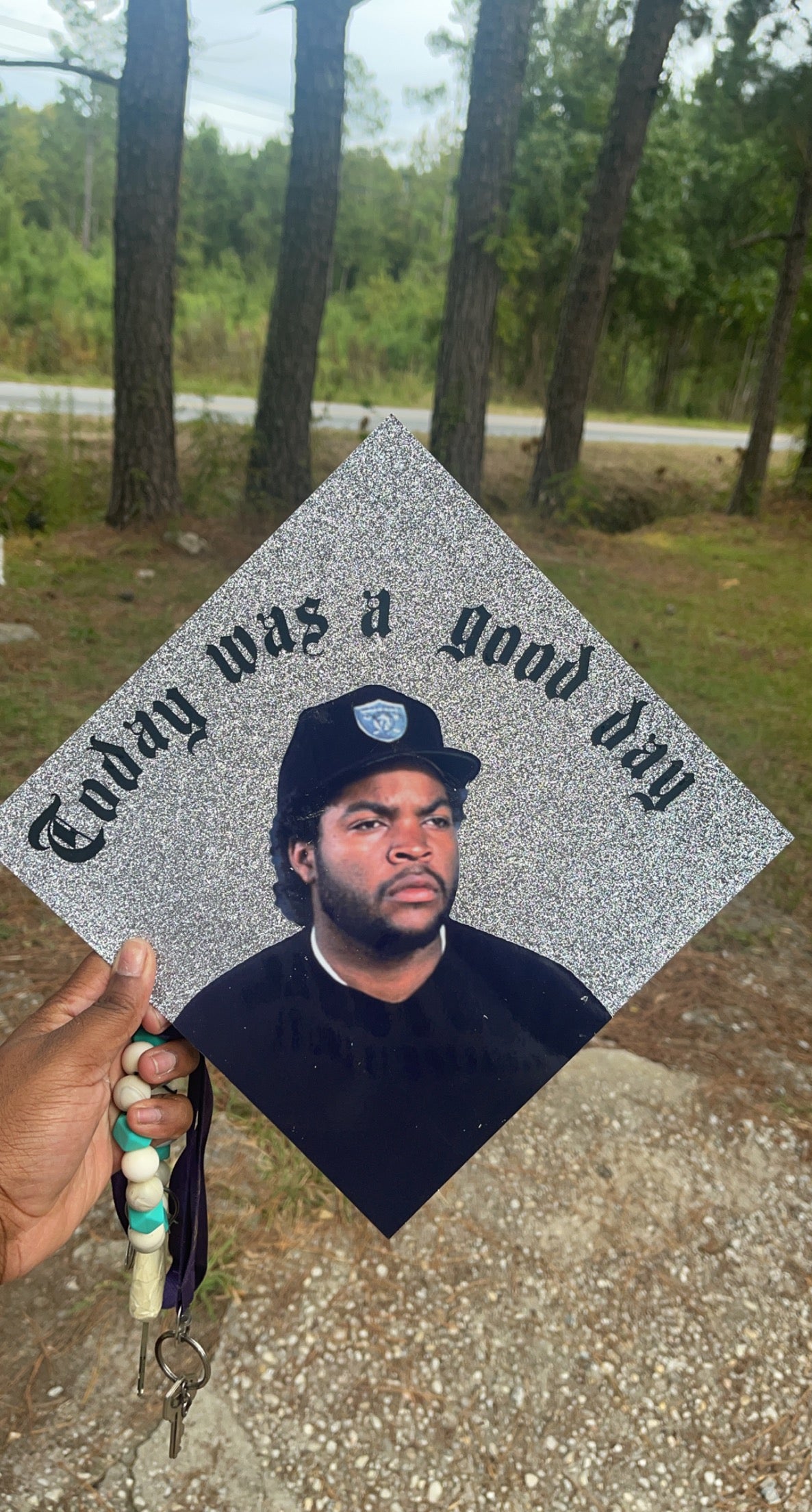 Ice Cube Grad Cap Topper