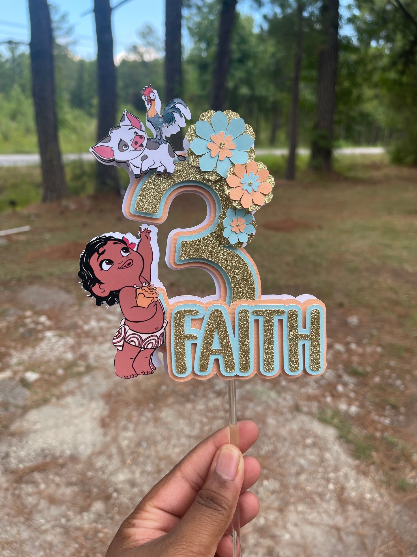 Baby Moana Cake Topper