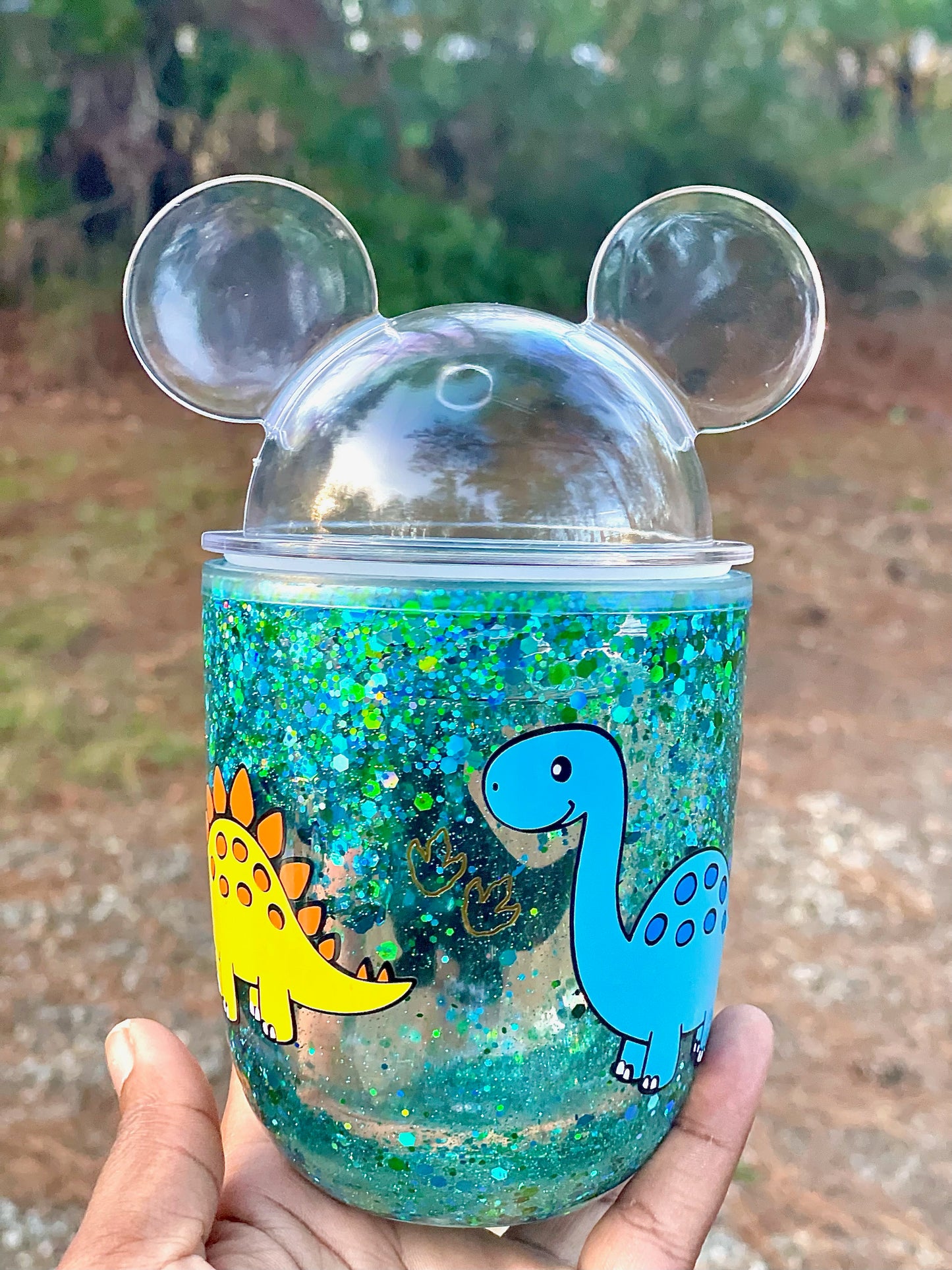 Dinosaur Snowglobe Tumbler