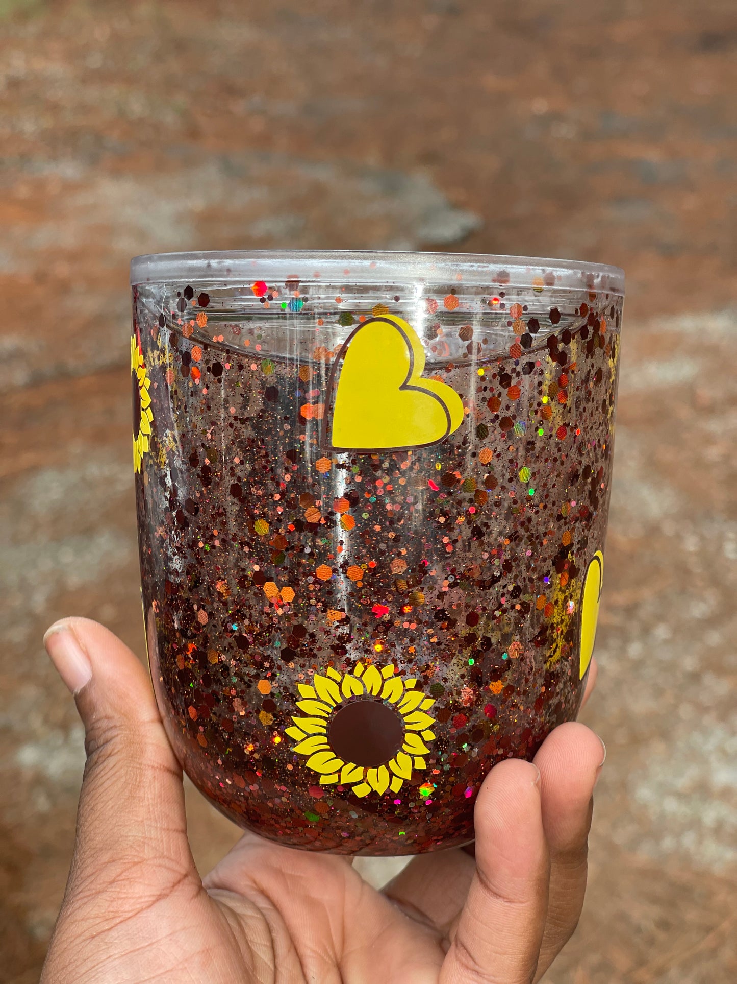 Sunflower Snowglobe Tumbler